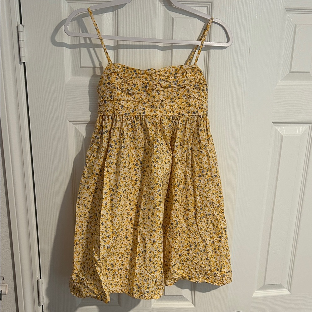 Floral Yellow Mini Dress